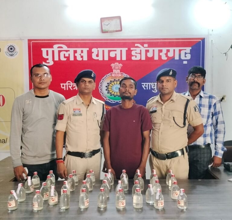 Dongargarh: अवैध शराब पर पुलिस की बड़ी कार्यवाही….
