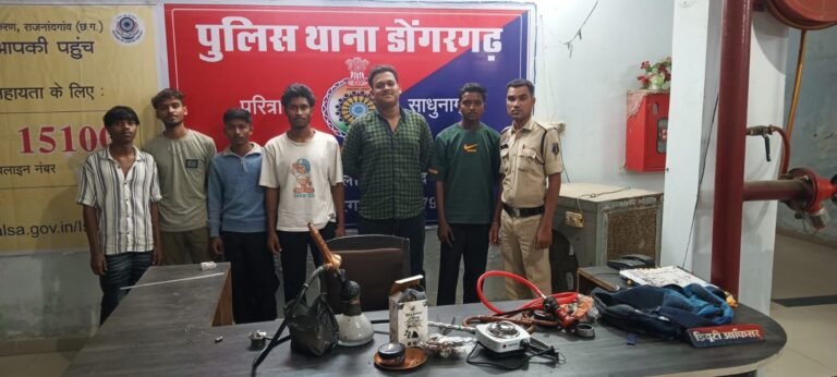 Dongargarh: फार्म हाउस में हुक्का पार्टी, 6 युवकों को किया गिरफ्तार….