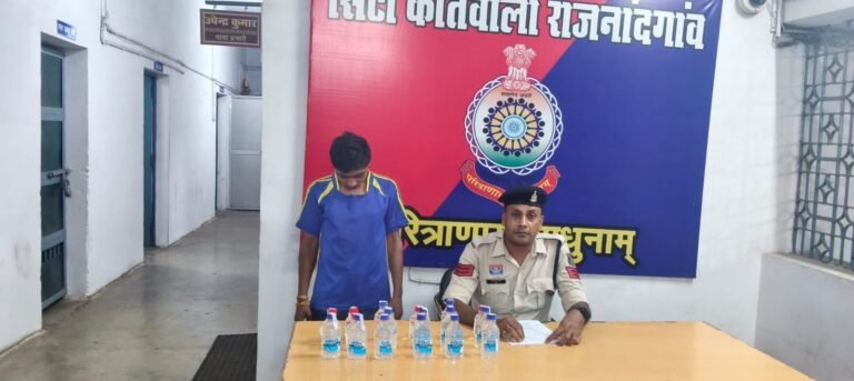 अवैध शराब बिक्री पर कार्यवाही